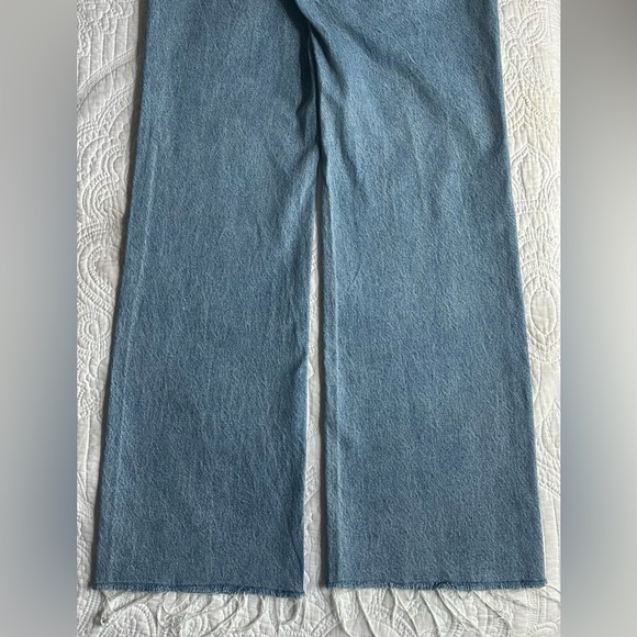 ZARA HIGH RISE WIDE LEG JEANS.Size 10. TALL. - Picture 7 of 14